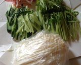 豆苗と水菜のさっぱり中華サラダ作り方1写真