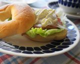 ランチ☆生ハムとアボガドのベーグルサンド作り方7写真