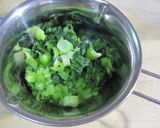 残りご飯で♡道産子のおいもと青菜のおかゆ作り方2写真