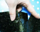 おにぎりの海苔を食べやすく♪作り方2写真