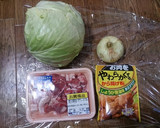 【油不使用】柔らかお肉とキャベツの炒め物作り方1写真