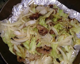 【油不使用】柔らかお肉とキャベツの炒め物作り方10写真
