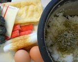 フライパンで焼くじゃこ入り焼きおにぎり作り方1写真