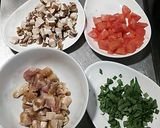 鶏肉のトマトバジルパスタ作り方1写真