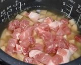 ＊筍と豚肉の炊き込みごはん＊作り方4写真