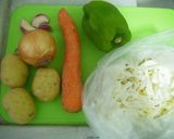 野菜たっぷり！長崎ちゃんぽん風スープ作り方1写真