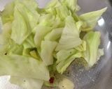 キャベツとしらすのペペロンチーノ風作り方2写真
