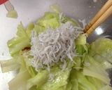 キャベツとしらすのペペロンチーノ風作り方3写真