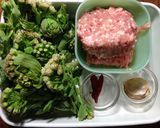 ふきのとうと地鶏のパスタ作り方2写真