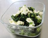 クリームチーズのわさび菜和え作り方5写真
