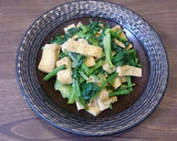 簡単！小松菜と油揚げの煮物作り方4写真