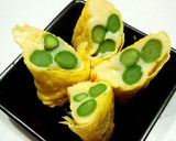 簡単☆卵焼き器で薄焼き卵のアスパラ巻き♪作り方6写真