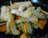 豚トロ肉の根菜といっしょ辛みそ味作り方5写真