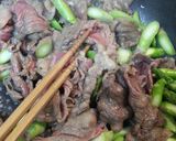 簡単★牛肉とアスパラのガリバタ作り方3写真