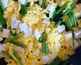 簡単5分で☆ニラ玉豆腐のオイスターソース作り方7写真