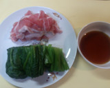 簡単！激ウマ！豚肉と小松菜の醤油炒め作り方1写真