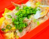 豚バラ薄切り肉ともやしの卵蒸し焼き作り方6写真