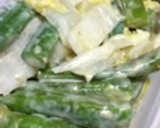 キャベツとさやいんげんの味噌マヨごま和え作り方7写真