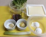 簡単！豆腐と貝割れの香味サラダ作り方1写真