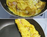 フライドオニオン&チーズのオムレツ作り方6写真