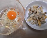 本つゆであさりのむき身入り玉子丼！作り方4写真