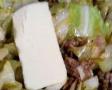 春キャベツとひき肉バター醤油～作り方4写真