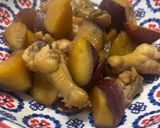 手羽元とさつまいもの煮物作り方6写真