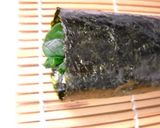 ほうれん草の海苔巻甘酢みそかけ菜の花添え作り方3写真