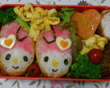 キャラ弁☆簡単マイメロちゃん稲荷寿司★作り方5写真