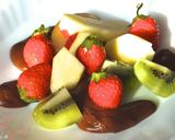 フルーツの米粉チョコソース作り方3写真