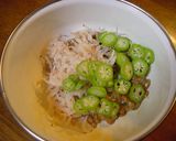 納豆とオクラ、小エビのあえものでござーい作り方4写真