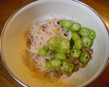 納豆とオクラ、小エビのあえものでござーい作り方4写真