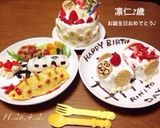 2歳誕生日♡アンパンマン機関車ケーキ作り方34写真