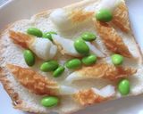 ちくわ×枝豆の塩昆布カレートースト作り方2写真