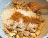 鶏肉のインド風カレーピラフ作り方2写真