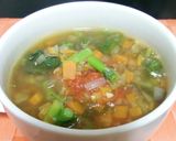菜の花と野菜たっぷりコンソメスープ作り方8写真