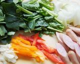 簡単☆ほうれん草のにんにく和風醤油パスタ作り方1写真