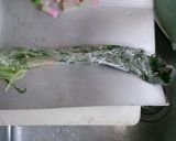 水菜とかまぼこのマヨゴマ合え作り方1写真