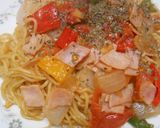 塩焼そばでトマト入り焼きそば作り方12写真