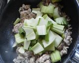 チンゲン菜と豚こまの炒めもの作り方2写真