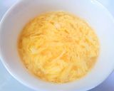 ゆで鶏の茹で汁で～ ふわふわ卵スープ作り方5写真