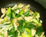 春だけ！葉たまねぎと鶏肉のさっと炒め！作り方7写真