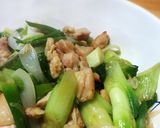 春だけ！葉たまねぎと鶏肉のさっと炒め！作り方8写真