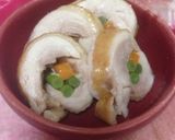 ニンニクの芽でチキンロール作り方7写真