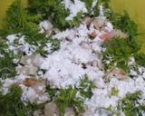 わさび菜とシーフードミックスのかき揚げ作り方7写真