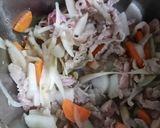 具沢山の豆乳味噌スープ　バター風味作り方4写真