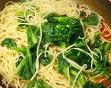 菜の花とパンチェッタのトマトソーススパ作り方8写真