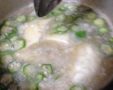 とろ〜り長芋とオクラと豆腐の味噌汁♪作り方4写真