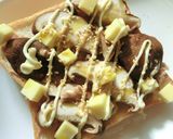ツナと椎茸の胡麻塩昆布和トースト作り方5写真