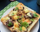 ツナと椎茸の胡麻塩昆布和トースト作り方6写真